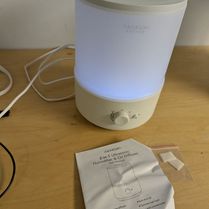 ASAKUKI Humidifiers for Bedroom, 3L Top Fill Cool Mist Air Humidifier & Aroma Di
