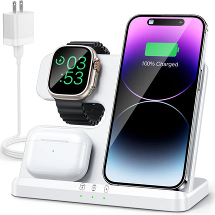 JARGOU 3 in 1 Charging Station for Apple Wireless Charger for iPhone 17 16e 16 1