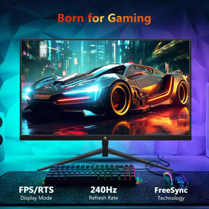 Z-Edge 24.5" Gaming Monitor, Z-Edge UG25I FHD 1920x1080 240Hz Gaming Monitor, 1m