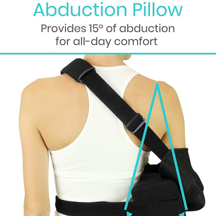 Vive Shoulder Abduction Sling - Immobilizer for Injury Support - Pain Relief Arm