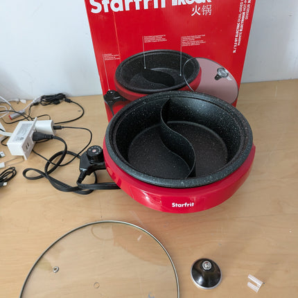 Starfrit The Rock Dual-Sided Electric Hot Pot - 3L - Rock.Tec Non-Stick - Variab