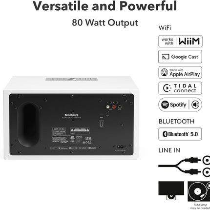 Audio Pro C10 MKII Wireless Speaker, WiiM Edition | High-Fidelity Sound, Multi-R