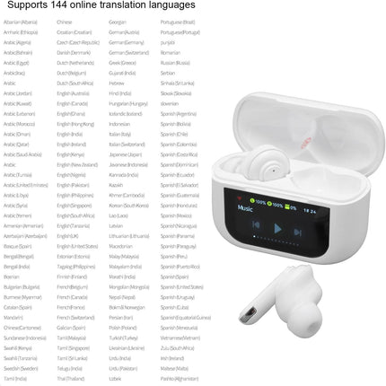 Translation Earbuds Real Time, Language Translator Earbuds with 74 Languages and