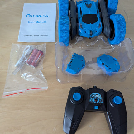 QUNREDA Remote Control Car for Kids Ages 6+, RC Cars Stunt Car Toy 4WD Double Si