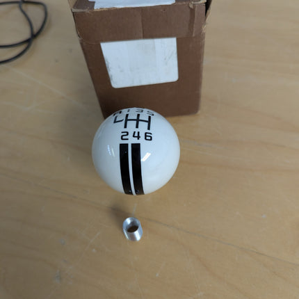 beler 6 Speed White Manual Gear Shift Knob Ball Fit for Ford Mustang Shelby GT50