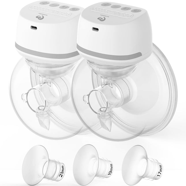 Bellababy Hands-Free Breast Pumps Wearable Upgraded with 17mm, 19mm, 21mm Insert