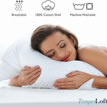 Manchester Mills TemperLoft Serenity Pillows Standard (Set of 2), Down/Down Alte