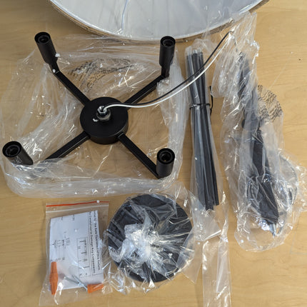 XiNBEi Lighting Drum Chandelier, Farmhouse 4 Light Pendant Light with White Fabr