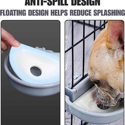 Automatic Pet Food Water Dispenser, Auto Gravity Pet Feeder Water Bottle Set for