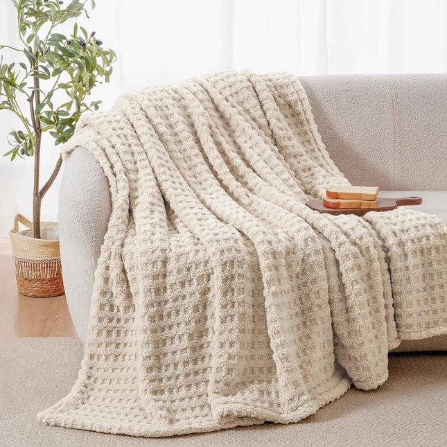 David's Home Ultra Soft Fleece Blanket King Size for Bed, Plush Shaggy Fluffy 3D
