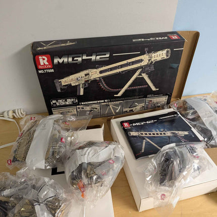 Reobrix 77006 Technic MG42 Building Blocks Set, Made of Clamp Blocks with 1886 P