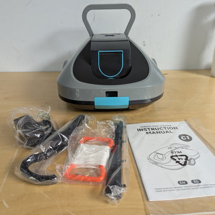 Zebary C1 Cordless Robotic Pool Cleaner, Dual-Suction Pool Vacuum with 200 Min Runtime, 2.7L Filter Basket, Auto-Parking