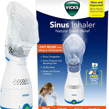 Vicks Sinus Inhaler, Plug-in Non-Medicated Steam Inhaler for Sinus Relief, Aller