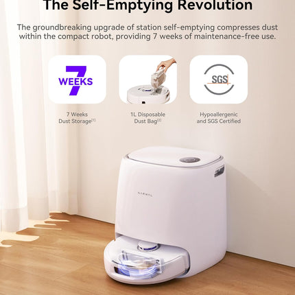 Narwal Freo X Ultra Robot Vacuum and Mop Combo, 8200Pa Robot Mop & Vacuum, Auto