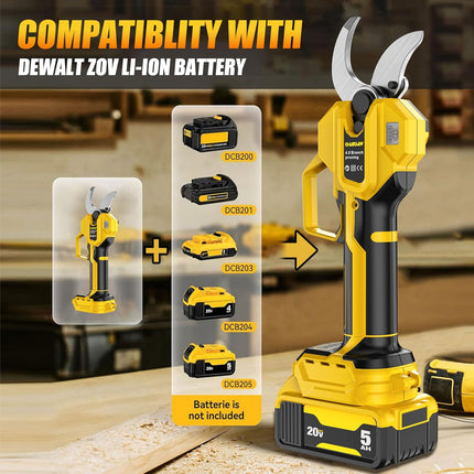 2-in-1 Electric Pole Pruning Shears Cordless Compatibility with DEWALT 20V MAX B