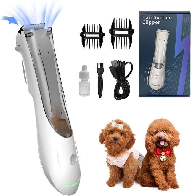 SmartTail Dog Clippers for Grooming, Professional Dog Paw Trimmer with Vacuum Ha