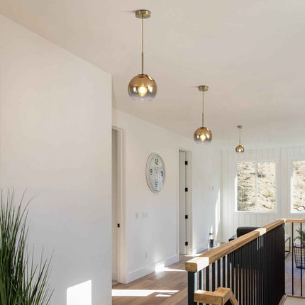 KCO Lighting Modern Gold Glass Pendant Lights Hanging Light Fixture Globe Shade