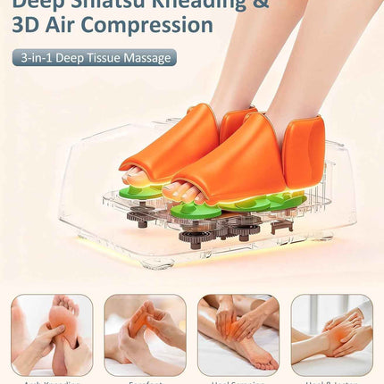 MOUNTRAX Foot Massager Machine with Heat, Gifts for Women Men, Shiatsu Foot Mass