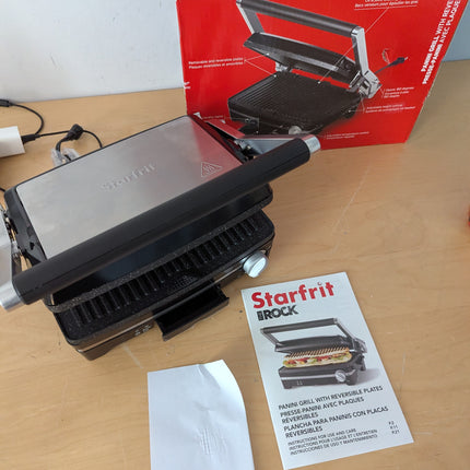 (Cracked plastic) Starfrit The Rock Panini with Reversible Plates
