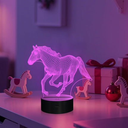 3D Horse Lamp for Kids Girls Boys Horse Lover Gifts,16 Color Remote Control LED