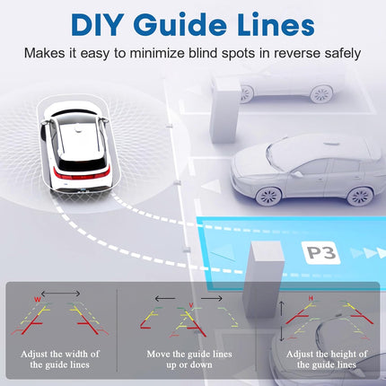 7-Inch Backup Camera for Car, Truck, SUV - HD 1080P Rear View System, IP69K Wate