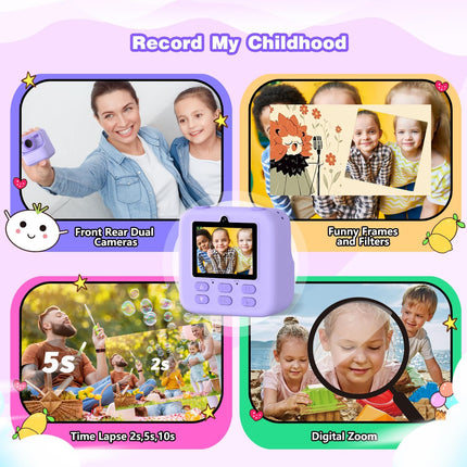 masterbee Kid Camera Instant Print Photo, Birthday Gifts for Girls and Boys, Kid