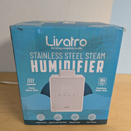 3L Stainless Steel Warm Mist Humidifier with Easy Clean and Warm Steam Function,