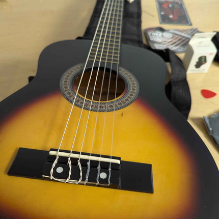 PYLE 30" Classical Acoustic Guitar Kit- 1/4 Junior Size, for Students Youth Girl