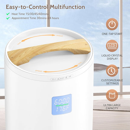 Keenray Towel Warmer Bucket, Large Towel Warmer for Bathroom with Timer, LED Dis