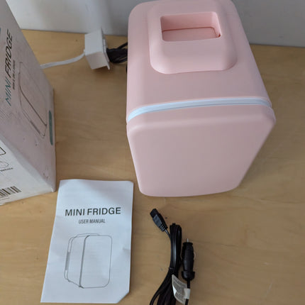 Simple Deluxe Mini Fridge, 4L/6 Can Portable Cooler & Warmer Freon-Free Small Re