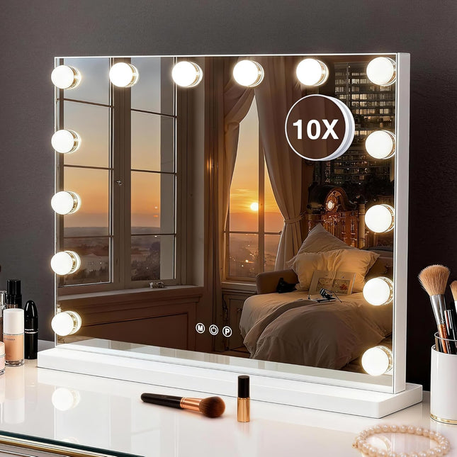 Vanity Makeup Mirror with Lights,Hollywood Vanity Mirror with 3 Color Modes,Ligh