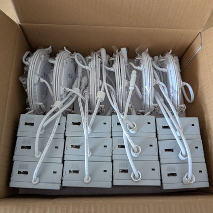 INCARLED 4Inch 5CCT LED Recessed Slim Pot Light with Junction Box, 2700K-5000K C