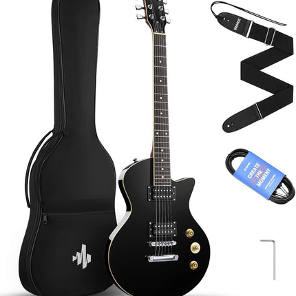 Donner DSC-128 Electric Guitar Kit 39" – Full Size H-H Pickups Solid Body Beginn
