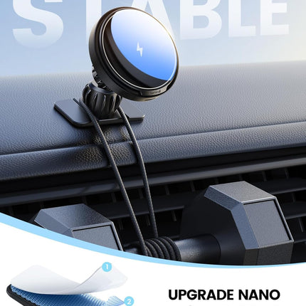 Lamicall for MagSafe Car Mount Charger - [Ultra Magnet] 15W Wireless Car Phone H
