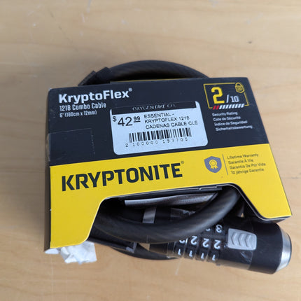 Kryptonite KryptoFlex Bike Lock Cable, 6FT Long 10mm Thick Heavy Duty Braided St