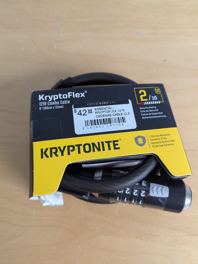 Kryptonite KryptoFlex Bike Lock Cable, 6FT Long 10mm Thick Heavy Duty Braided St
