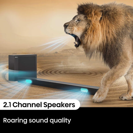 INCOMPLETE Hisense HS2100 2.1 Channel 240W Soundbar with Wireless Subwoofer, Dolby Audio (No Remote, No Cables)