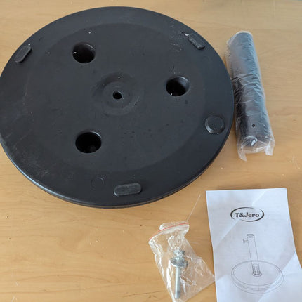 T&Jero 26 lb Round Heavy Duty Patio Market Table Umbrella Base Stand Weight Pre-