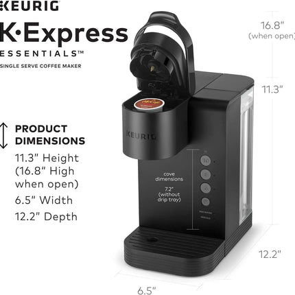 Keurig K-Express Essentials Single Serve K-Cup Pod Coffee Maker with 36 oz Removable Reservoir, Black