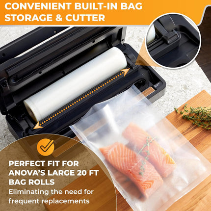 Anova Culinary Precision Vacuum Sealer Pro with Bag Cutter & Accessory Port, Wet Mode, One-Hand Use (No Bags)