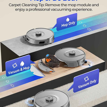 Redroad Robot Vacuum Cleaner 20,000Pa Robot Vacuum and Mop,120 Day Self Emptying