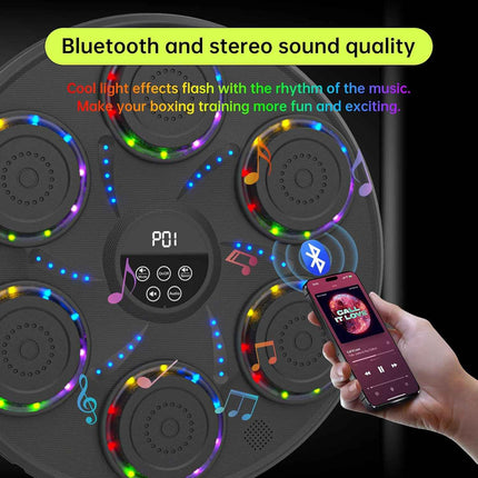 Music Boxing Machine Smart Bluetooth Boxing Equipment （2 Pairs of Gloves）