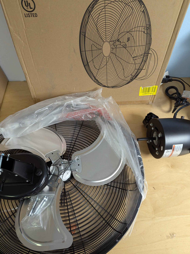 LCVZTECH 20 inch Wall Mount Fan Oscillating, 3-Speed 5500 CFM High Velocity Indu
