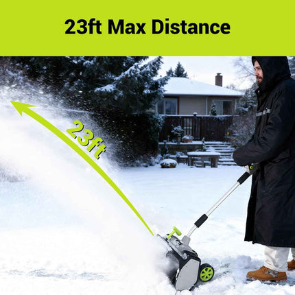 DEKOPRO Cordless Snow Shovel, 40V|17-Inch Cordless Snow Blower，Electric Snow Sho