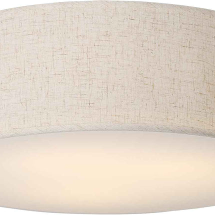 (Cracks) CALOKES 18-Inch Large Flush Mount Ceiling Light Fixture with Fabric Sha