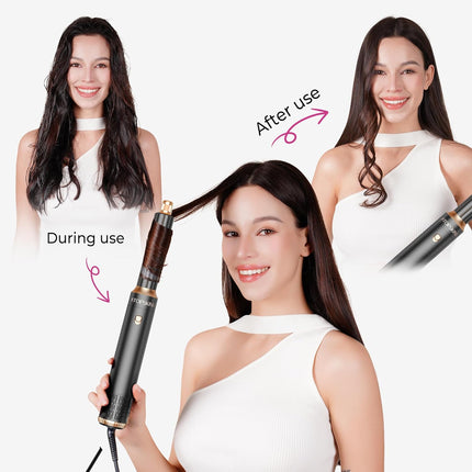 Atopskins 6 in 1 Hair Dryer Brush, Detachable Air Styler, 3 Heat Settings Blow D