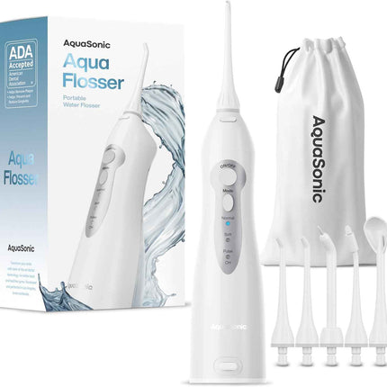 AquaSonic Aqua Flosser - Cordless Rechargeable Water Flosser for Teeth - Waterpr