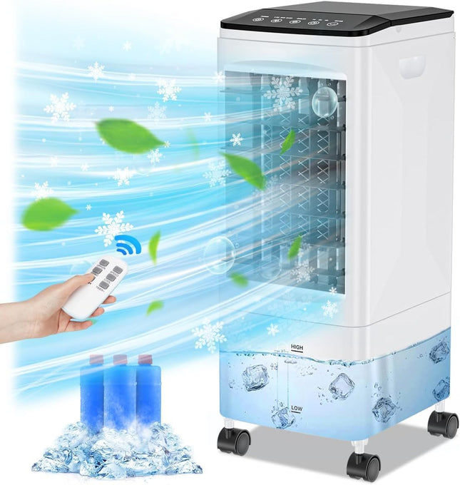 Portable Air Conditioner, 3-in-1 Air Cooler with Remote, Portable AC Cooling Fan