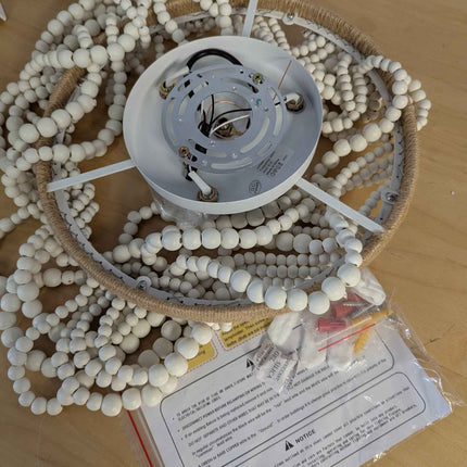 White Boho Light Fixture Boho Beaded Chandelier Boho Light Fixtures Ceiling Bead