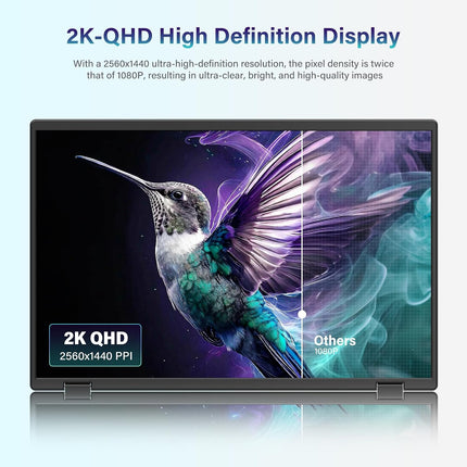 InnoView 18.5" Dual Portable Monitor 2K 200Hz 100% sRGB - Foldable & Stackable D